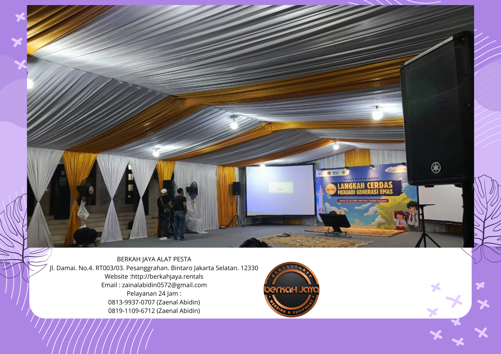 Rental Tenda Roder Dekorasi Kain Beragam Warna Dan Model Di Jakarta Selatan