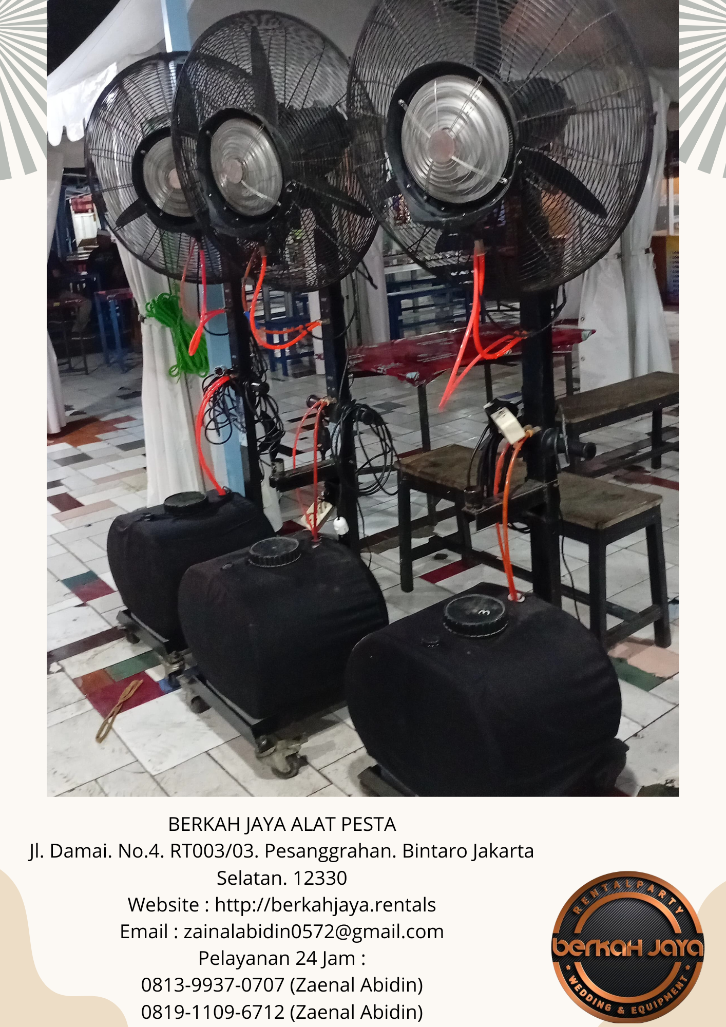 Tempat Rental Misty Fan Blower 6inch Area Jakarta