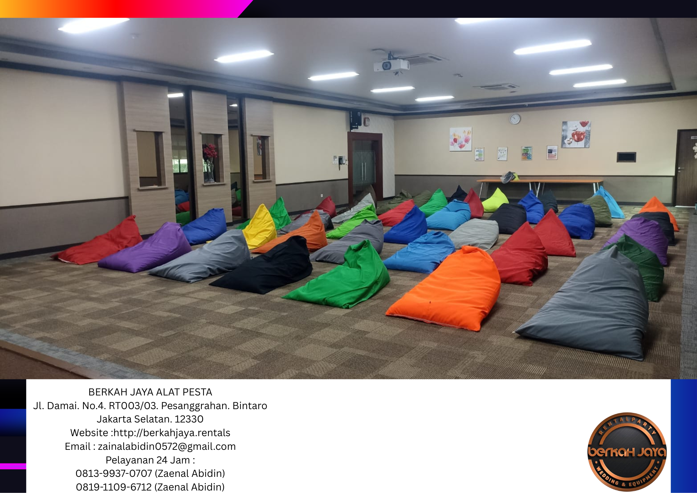 Rental Bean Bag Warna Warni Di Jakarta Selatan