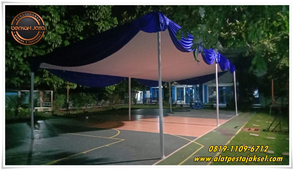 Sewa Tenda Konvensional Dekorasi Plafon Biru