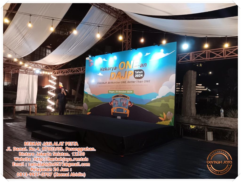 Menyewakan Backdrop Kotak Dan Panggung Indoor Event Hambalang Bogor