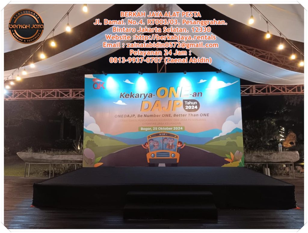 Menyewakan Backdrop Kotak Dan Panggung Indoor Event Hambalang Bogor