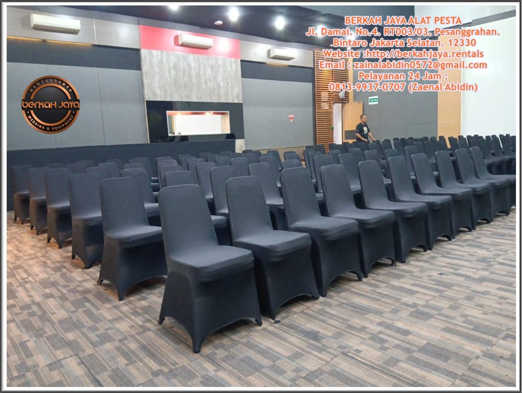Sewa Kursi Kerangka Stainless Dan Sarung Kursi Hitam Area Jakarta Selatan