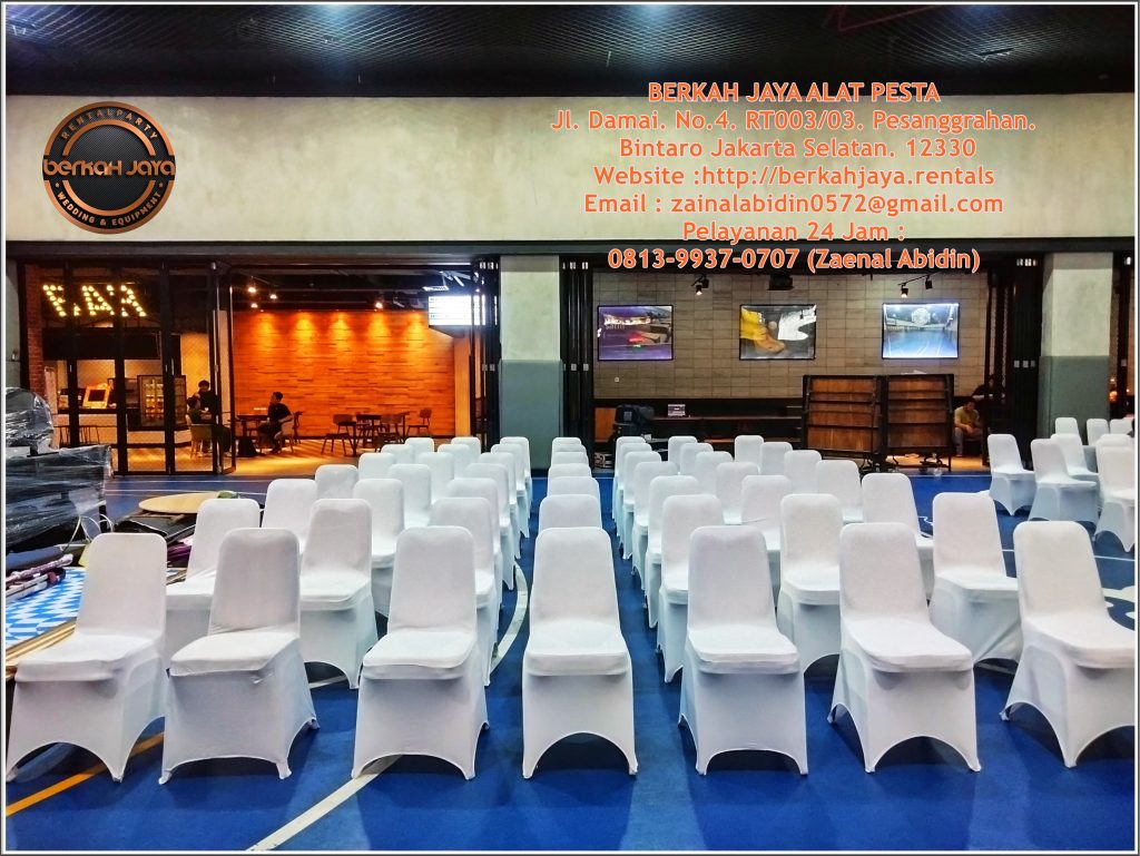 Sewa Kursi Kerangka Stainless Dan Sarung Kursi Hitam Area Jakarta Selatan