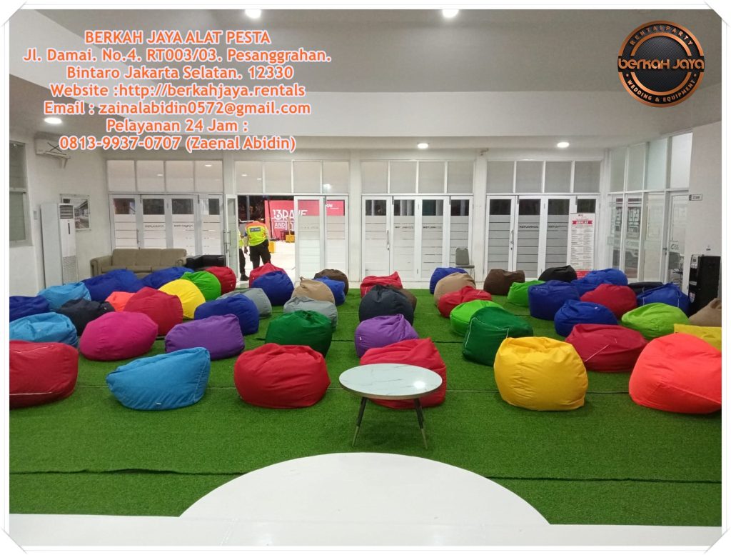 Pusat Penyewaan Bean Bag Bantalan Duduk Santai Daerah Jakarta Promo Akhir Tahun