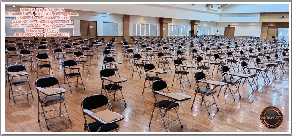 Sewa Kursi Kuliah Hitam Dan Kursi Test Merah Area Jakarta Selatan
