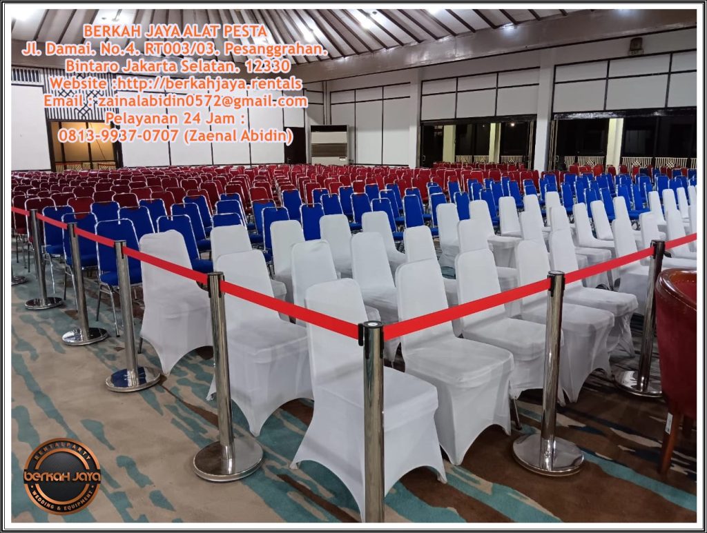 Jasa Sewa Tiang Stainless Sabuk Merah Pembatas Event Di Jakarta Pusat