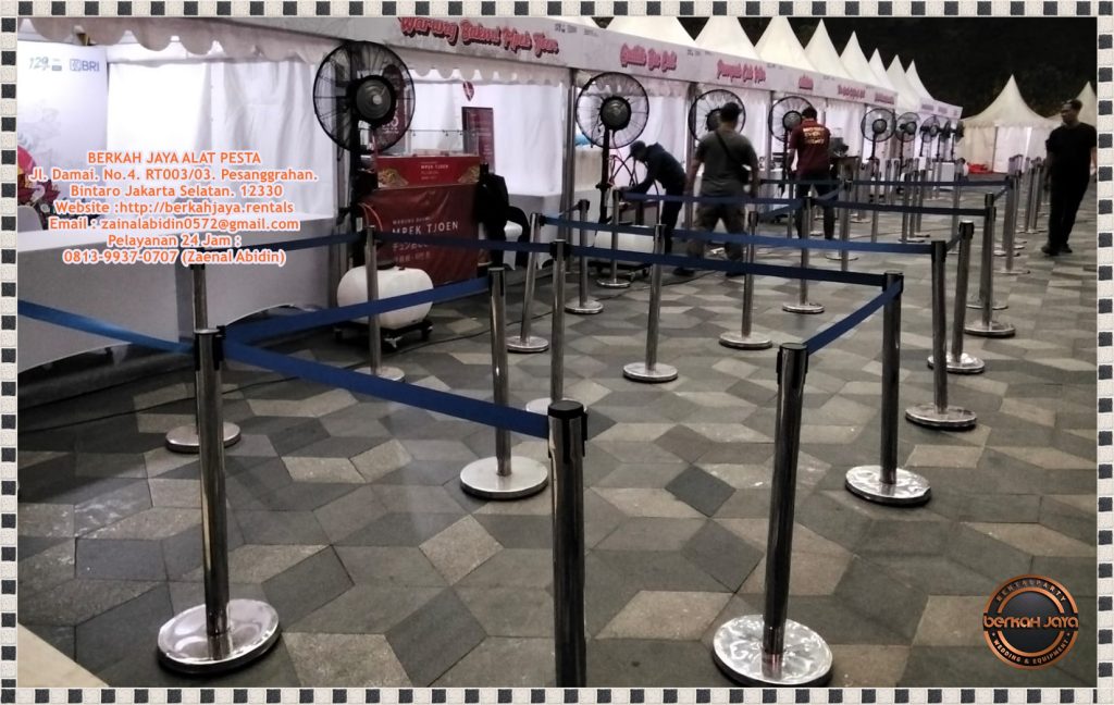Jasa Sewa Tiang Antrian Hitam Sabuk Tarik Di Jakarta Selatan