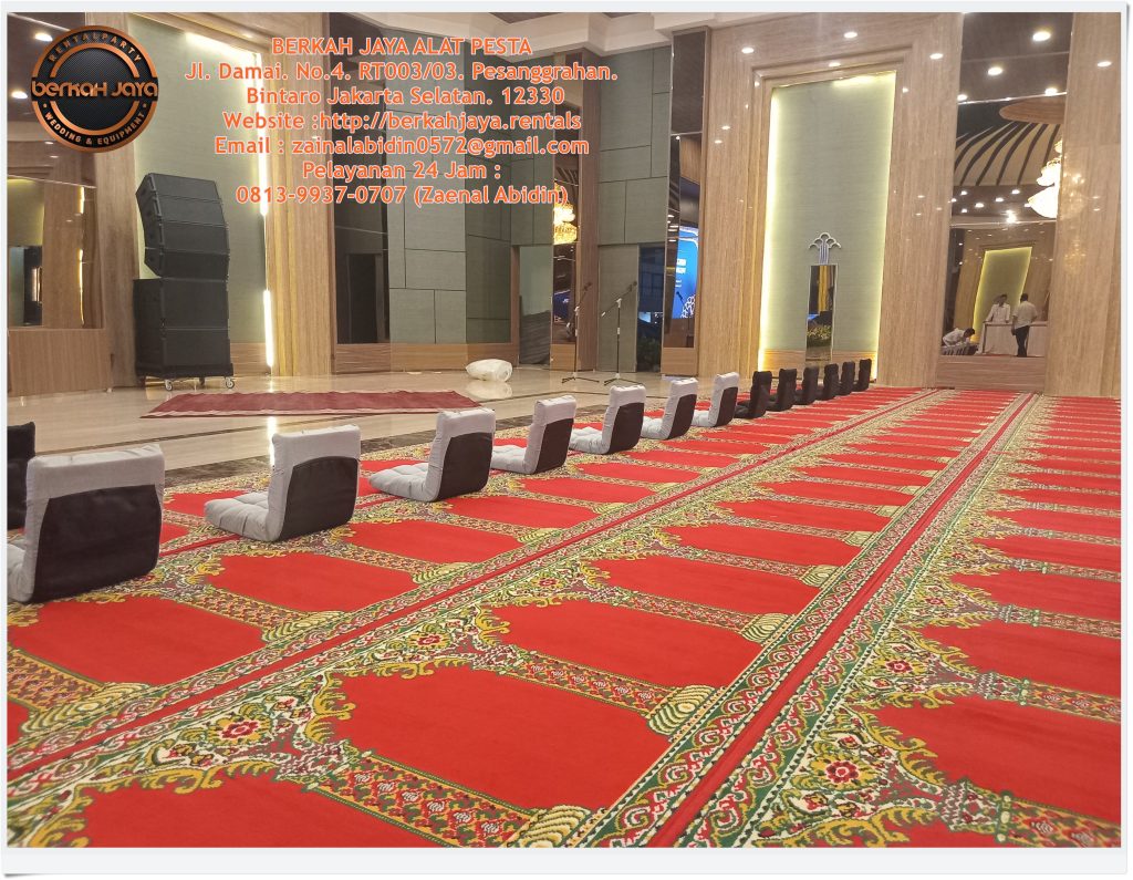 Sewa Karpet Sajadah Masjid Merah Dan Panggung Area Jakarta Selatan
