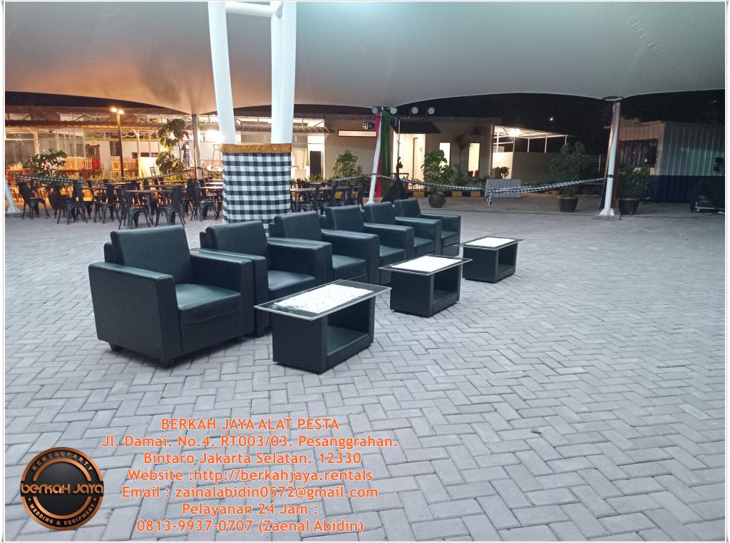 Jasa Sewa Sofa Minimalis Kotak Type Single Hitam Dan Putih Jakarta