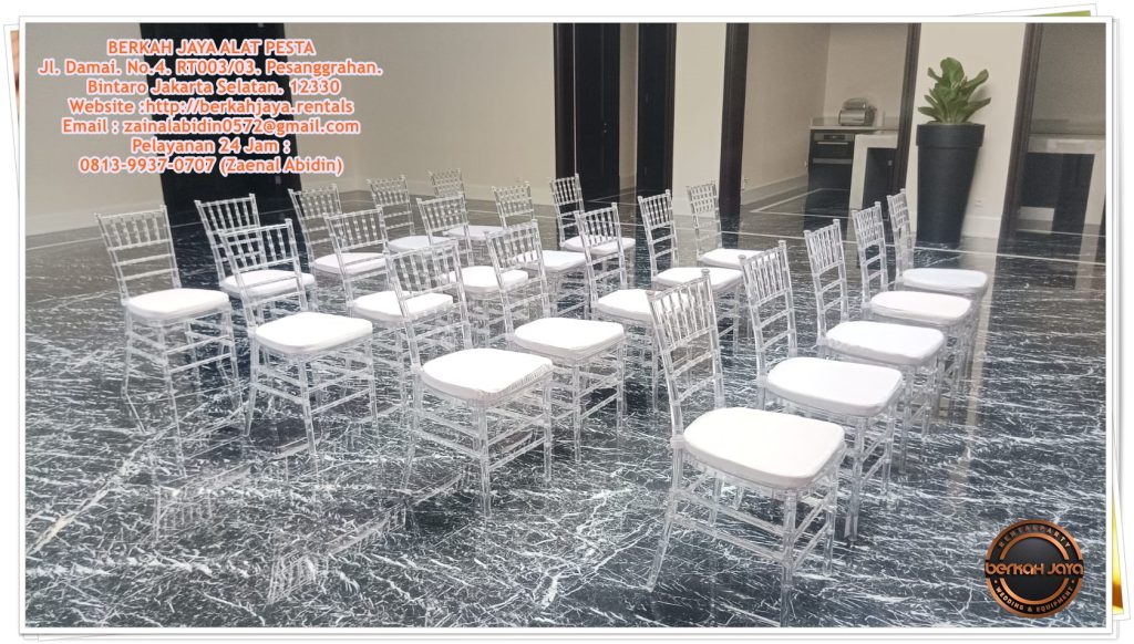 Sewa Kursi Tiffany Acrylic Di Area Jakarta Berkualitas Kokoh