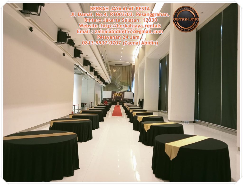 Rental Meja Bulat Aneka Model Dan Warna Cover Di Jakarta Pusat