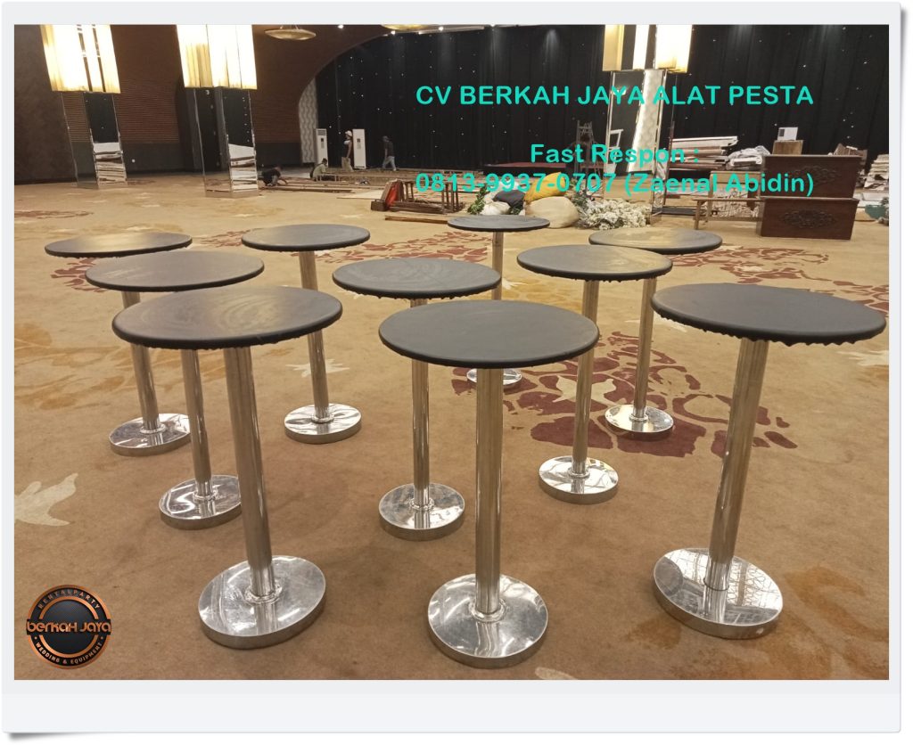 Jasa Sewa Meja Barstool VIP Kaca Dan Multiplek Cover Di Jakarta