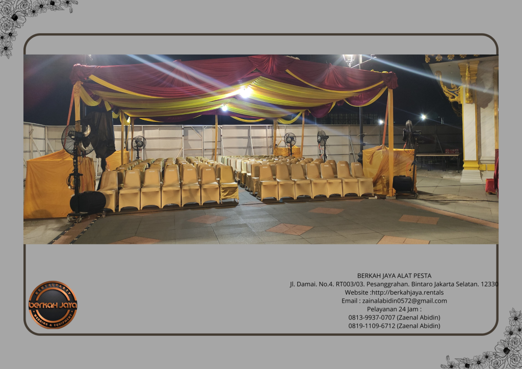 Sewa Tenda Dekor Serut Tiang Antrian Meja Kursi Di Jakarta Selatan