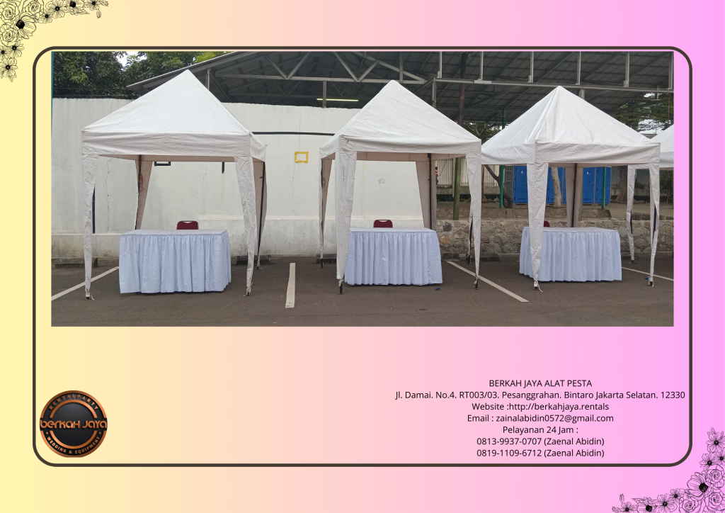 Tempat Sewa Tenda Bazar Putih Beragam Ukuran Daerah Jakarta Kota
