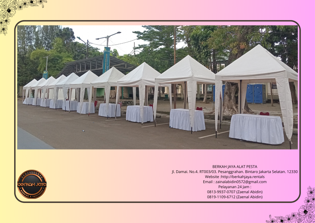 Tempat Sewa Tenda Bazar Putih Beragam Ukuran Daerah Jakarta Kota