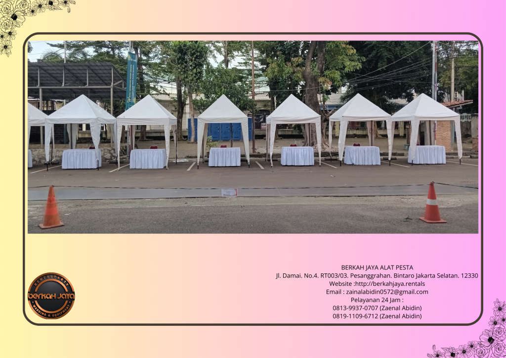 Tempat Sewa Tenda Bazar Putih Beragam Ukuran Daerah Jakarta Kota