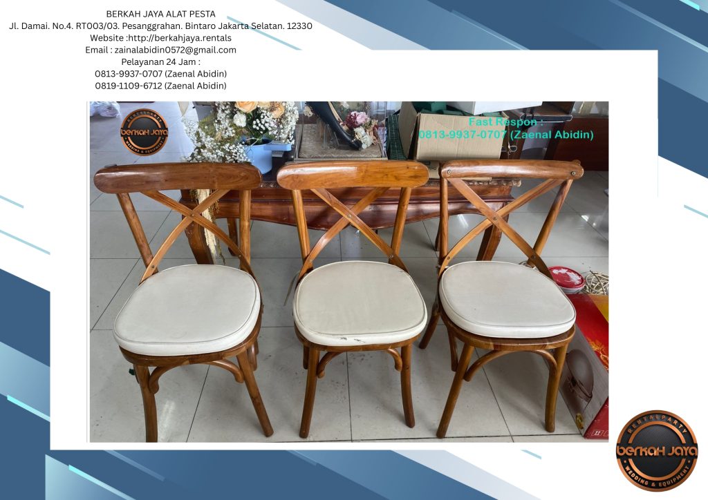 Jasa Sewa Kursi Crossback Kayu Di Daerah Jakarta Harga Murah