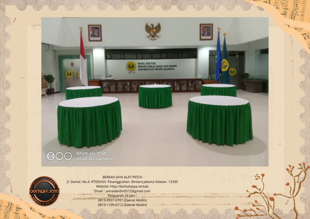 Rental Meja Bundar Aneka Model Cover Terbaru Di Jakarta Selatan