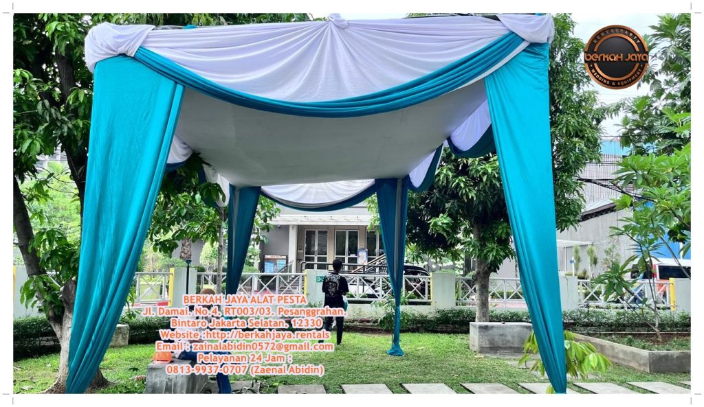 Sewa Tenda Dekorasi Poni Rumbai Dan Plafon Putih Di Jakarta Selatan