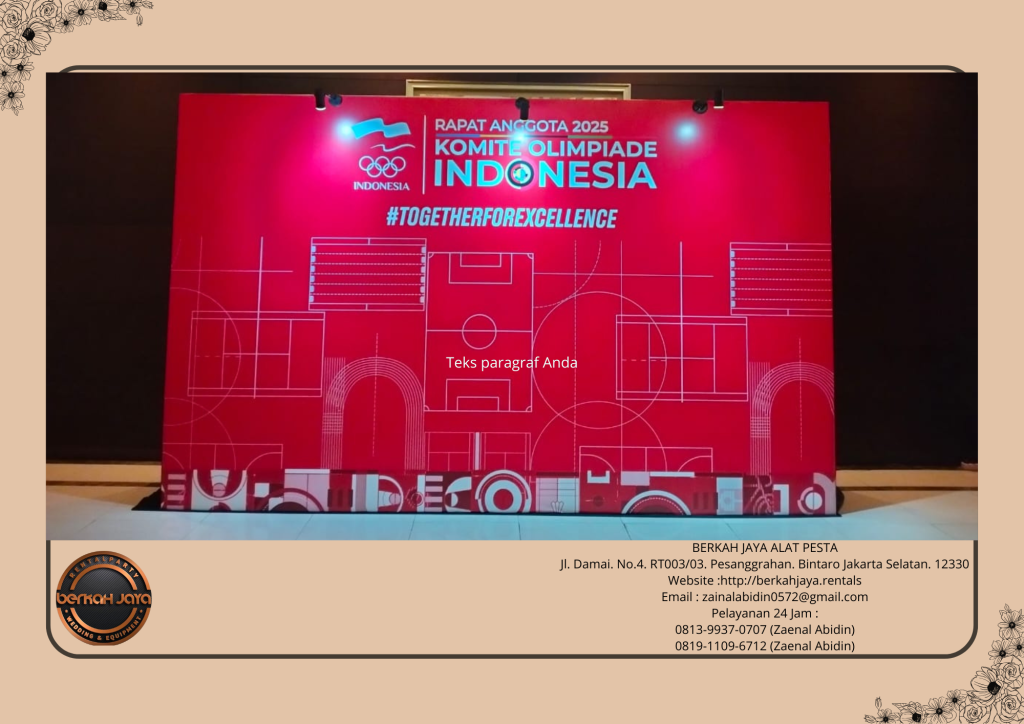 Jasa Sewa Backdrop Ukuran S M L Di Area Jakarta Selatan