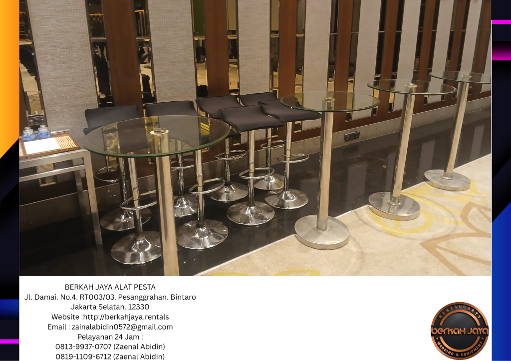 Jasa Sewa Kursi Barstool Meja Bar Kaca Di Jakarta