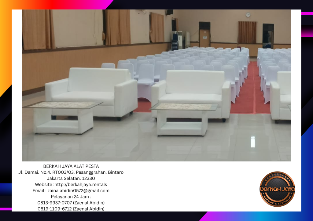 Sewa Sofa Type Double Single Warna Hitam Dan Putih Di Jakarta