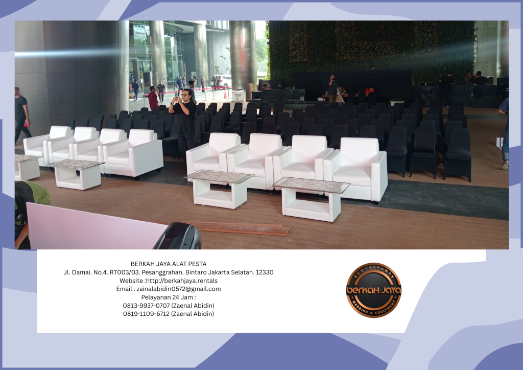 Jasa Sewa Sofa Meja Kaca Kotak VIP Dan Round Table Di Jakarta Selatan