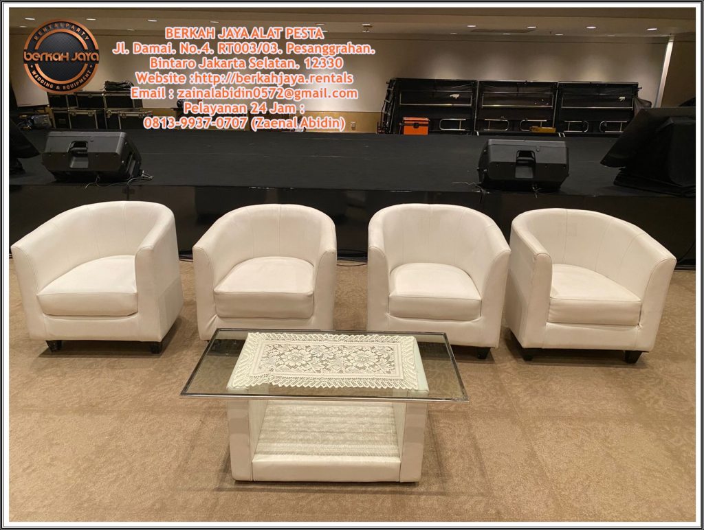 Jasa Rental Sofa Oval Putih VIP Di Jakarta Selatan Pelayanan Terbaik