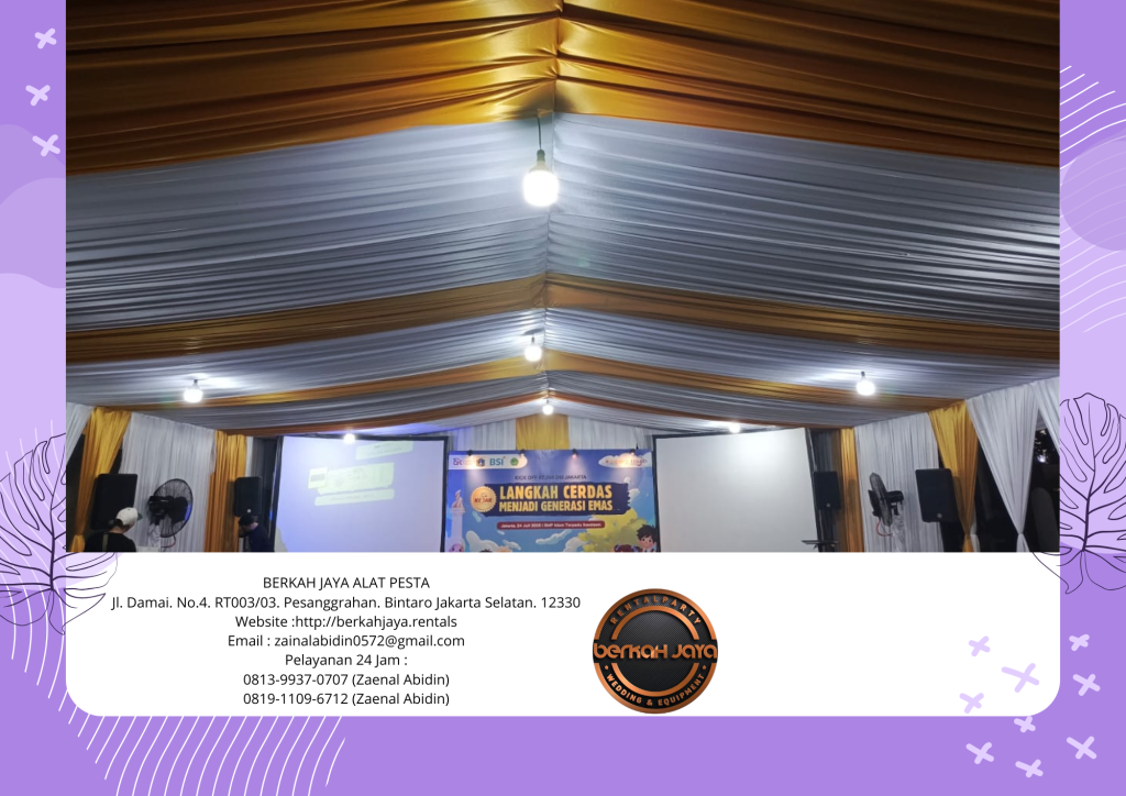 Rental Tenda Roder Dekorasi Kain Beragam Warna Dan Model Di Jakarta Selatan