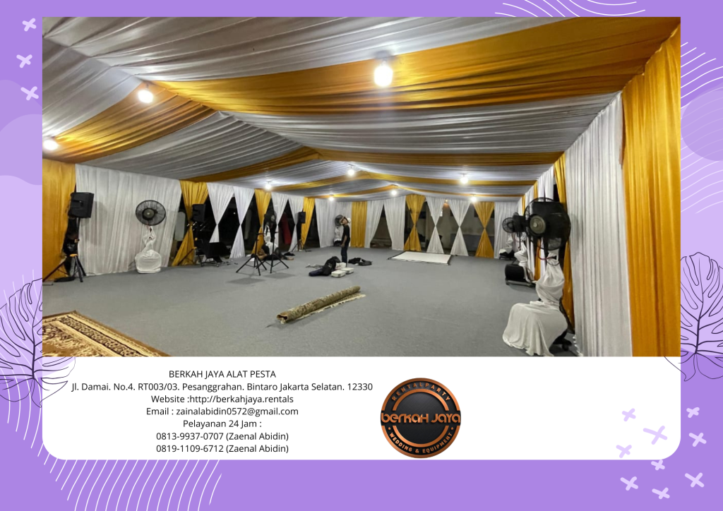 Rental Tenda Roder Dekorasi Kain Beragam Warna Dan Model Di Jakarta Selatan