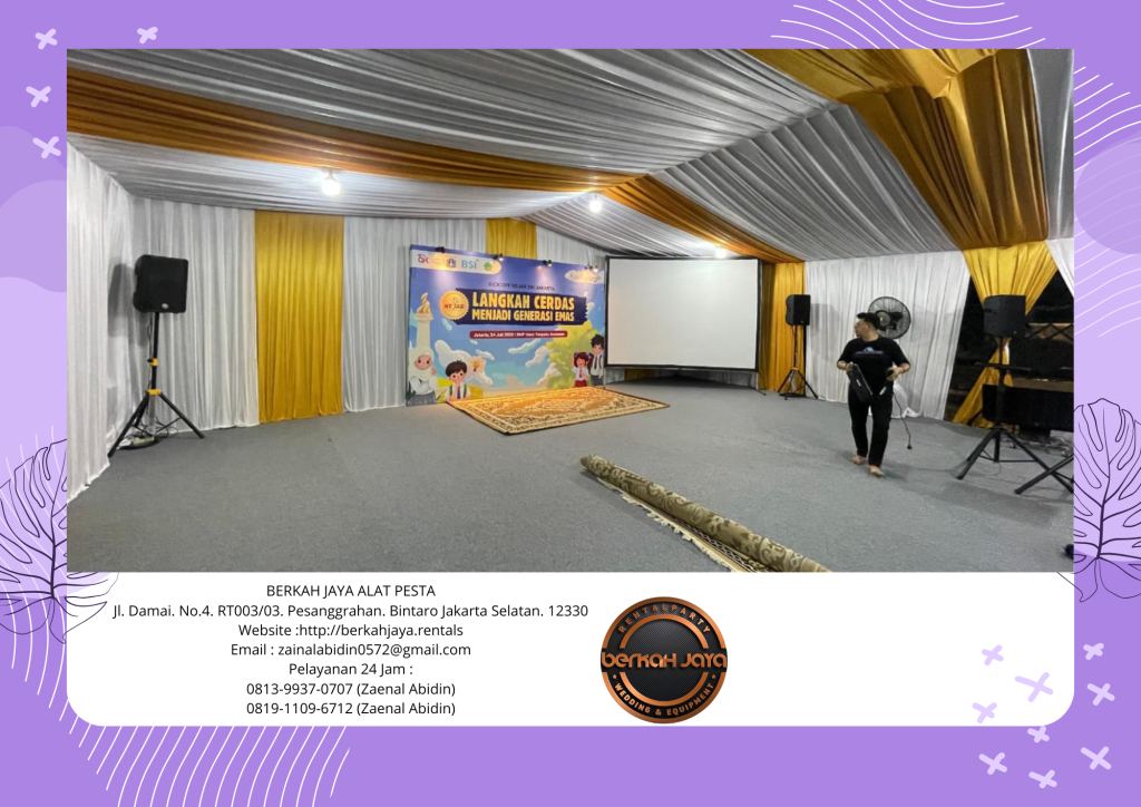 Rental Tenda Roder Dekorasi Kain Beragam Warna Dan Model Di Jakarta Selatan
