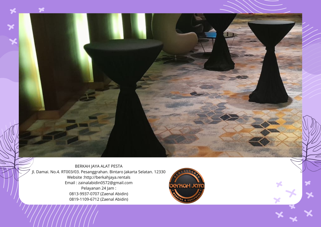 Sewa Barstool Silinder Cover Hitam Daerah Jakarta Pusat