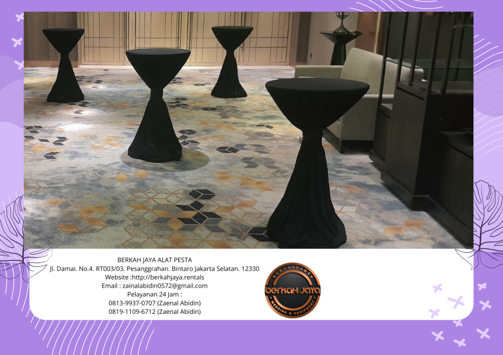 Sewa Barstool Silinder Cover Hitam Daerah Jakarta Pusat