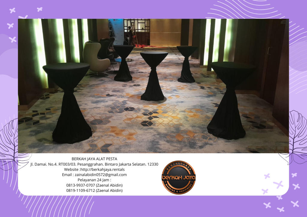 Sewa Barstool Silinder Cover Hitam Daerah Jakarta Pusat