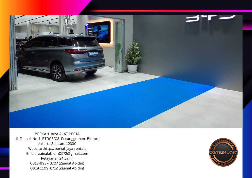 Sewa Karpet Jalan Warna Biru Event Di Daerah Jakarta