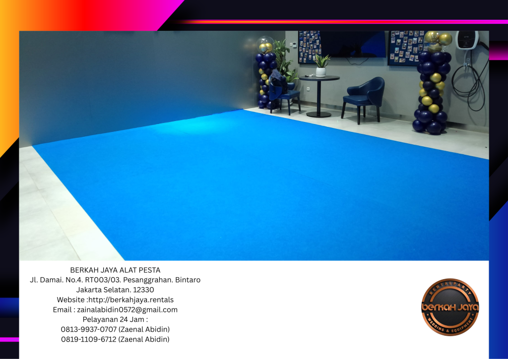 Sewa Karpet Jalan Warna Biru Event Di Daerah Jakarta