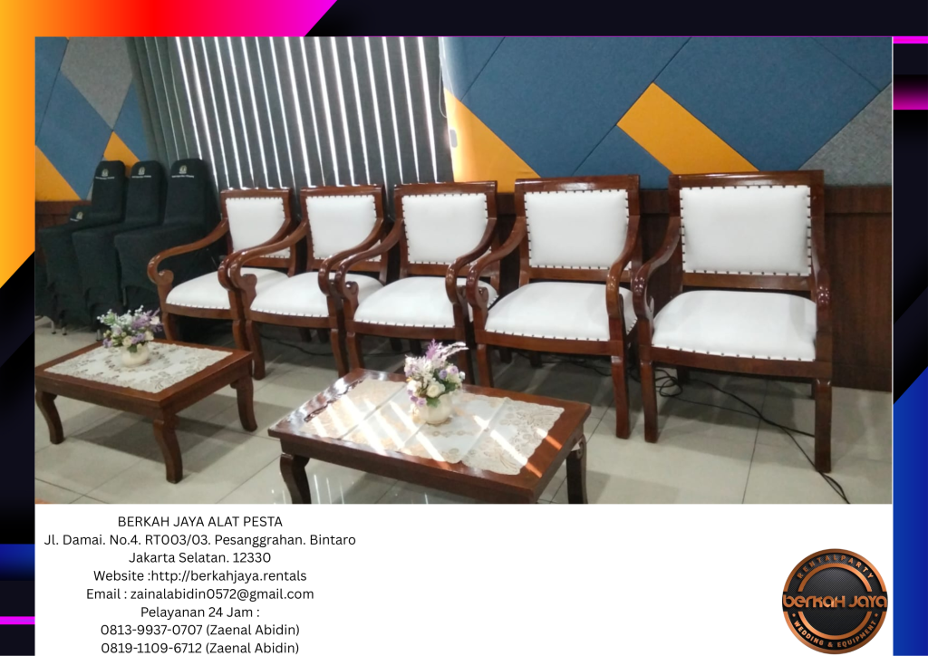 Sewa Kursi Kayu VIP Type Arm Chairs Di Daerah Jakarta