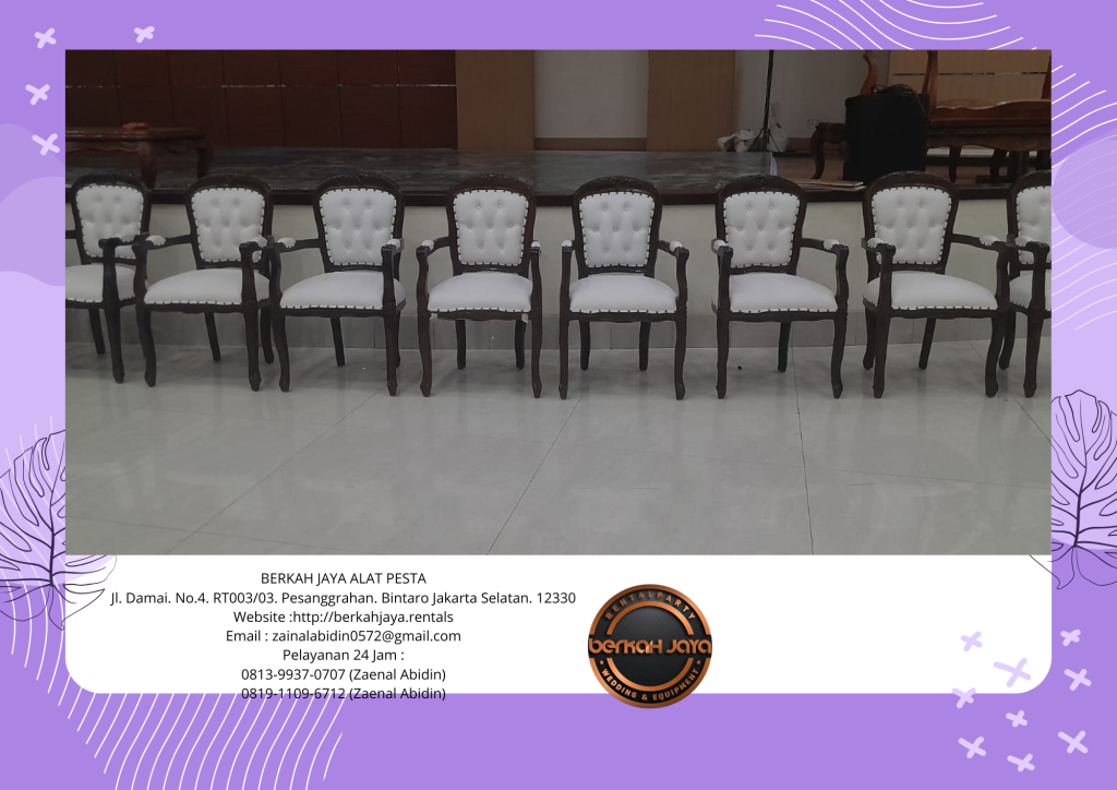 Jasa Sewa Arm Chairs Kursi Kayu VIP Daerah Jakarta