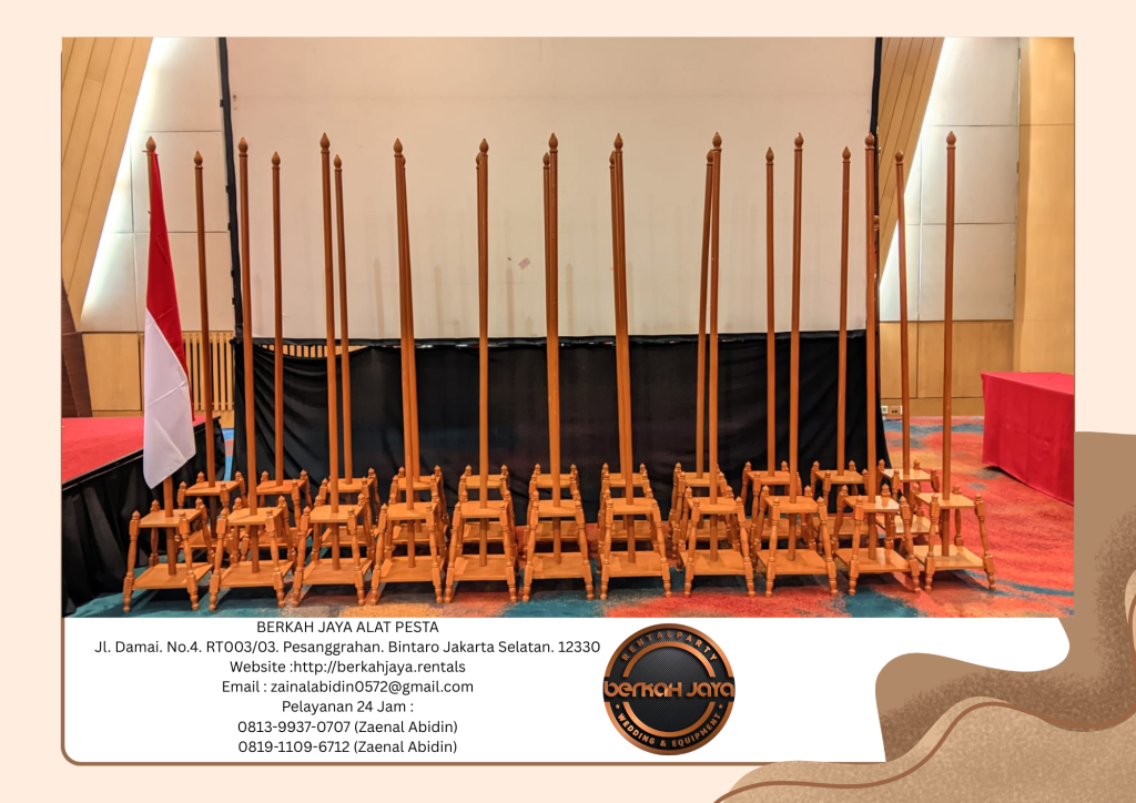 Jasa Sewa Tiang Bendera VIP Kayu Di Area Jakarta