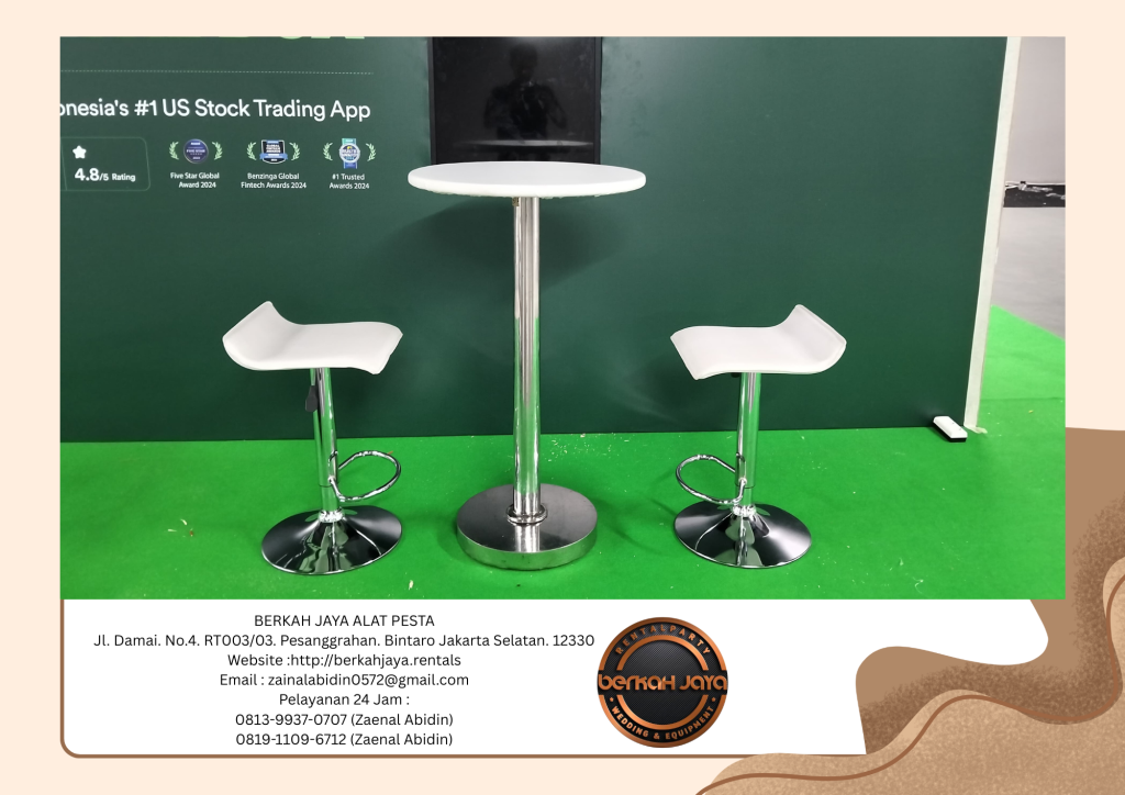 Sewa Barstool Warna Hitam Dan Putih Di Jakarta Selatan
