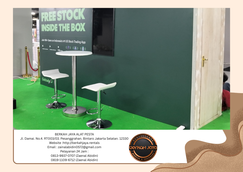Sewa Barstool Warna Hitam Dan Putih Di Jakarta Selatan