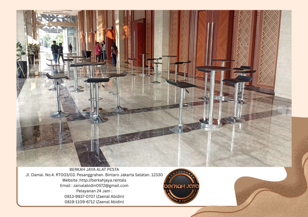 Sewa Barstool Warna Hitam Dan Putih Di Jakarta Selatan