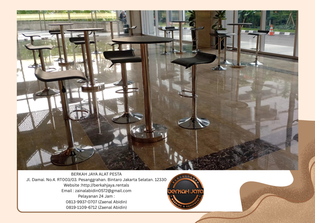 Sewa Barstool Warna Hitam Dan Putih Di Jakarta Selatan
