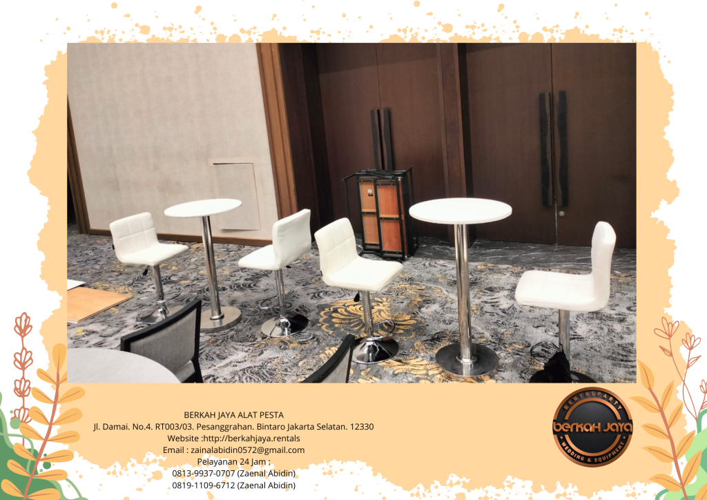 Sewa Barstool Warna Putih Daerah Jakarta Pusat Model Terbaru