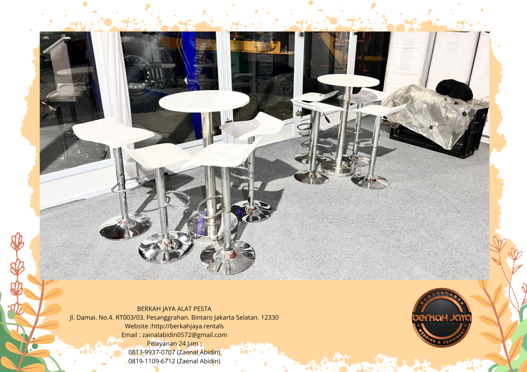 Sewa Barstool Warna Putih Daerah Jakarta Pusat Model Terbaru