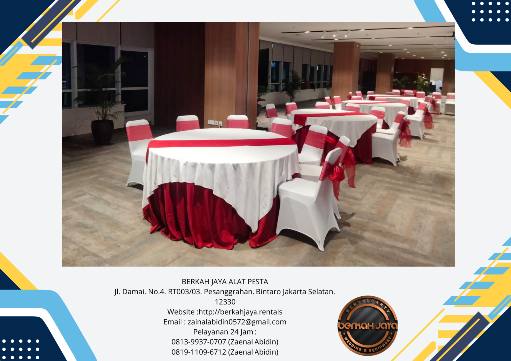 Rental Round Table Taplak Merah Putih Di Jakarta Harga Murah