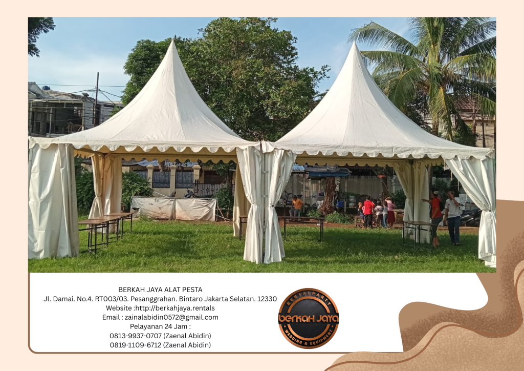Sewa Kursi VIP Kayu Dan Tenda Kerucut Jakarta Selatan