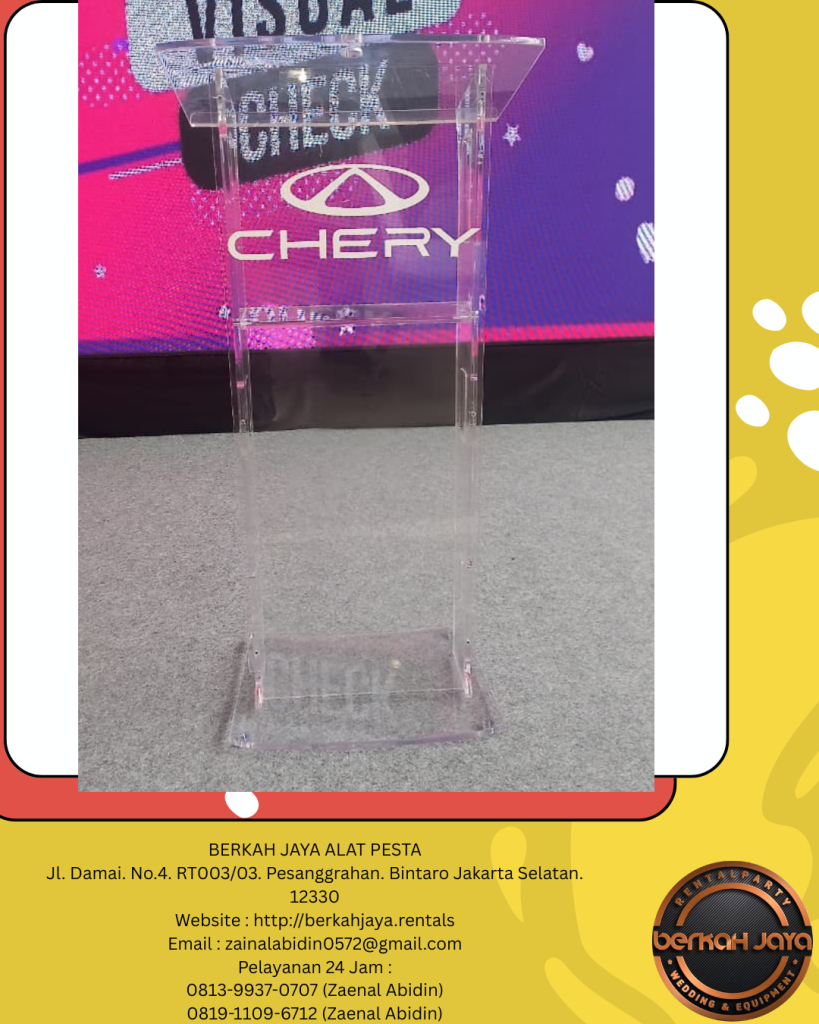 Sewa Podium Acrylic Bening Jakarta Selatan