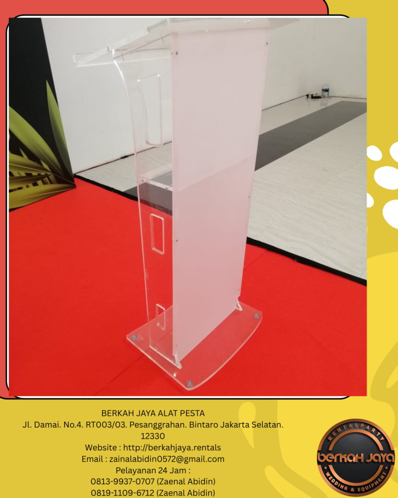 Sewa Podium Acrylic Bening Jakarta Selatan